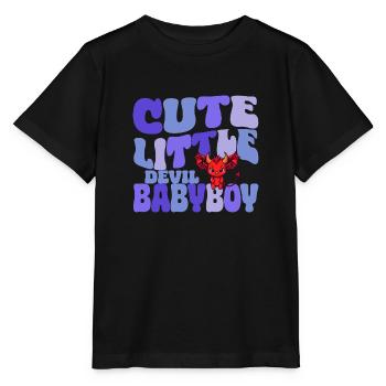 Babyboy - Petit Diable mignon - T-shirt bio MINI CREATOR Stanley/Stella Enfant - noir - Devant - Mikhail (115cm)
