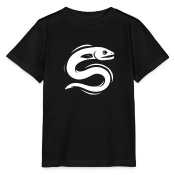 Eel Fishing | Aaalangler - Stanley/Stella MINI CREATOR Kids’ T-Shirt - black - Front - Mikhail (115cm)