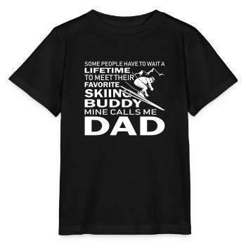 Ski copain mine m'appeler papa - T-shirt bio MINI CREATOR Stanley/Stella Enfant - noir - Devant - Mikhail (115cm)