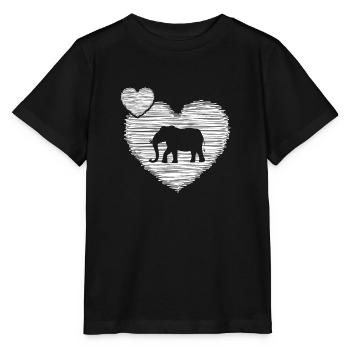 Elephant Pachyderm Africa Safari Elephant Care - Stanley/Stella MINI CREATOR Kids’ T-Shirt - black - Front - Mikhail (115cm)