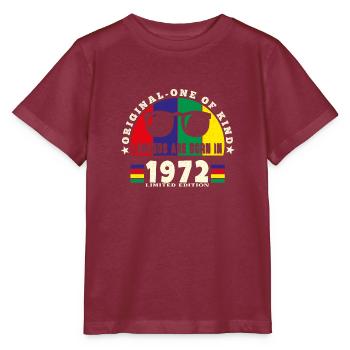 Original - Einzigartiges Geburtstagsgeschenk aus dem Jahr 1972. - Stanley/Stella Kinder T-Shirt MINI CREATOR  - Burgunderrot - Vorne - Kain (125cm)