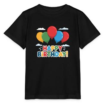 BON ANNIVERSAIRE - T-shirt bio MINI CREATOR Stanley/Stella Enfant - noir - Devant - Mikhail (115cm)