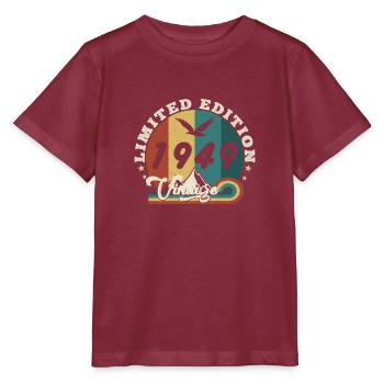 Jahrgang 1950er Retro - Bestseller - Stanley/Stella Kinder T-Shirt MINI CREATOR  - Burgunderrot - Vorne - Kain (125cm)