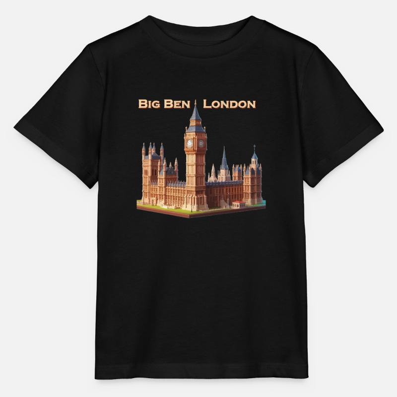 Big Ben Londres - T-shirt bio MINI CREATOR Stanley/Stella Enfant - noir