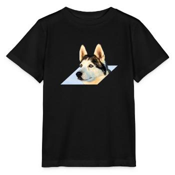 chien de traîneau - T-shirt bio MINI CREATOR Stanley/Stella Enfant - noir - Devant - Mikhail (115cm)