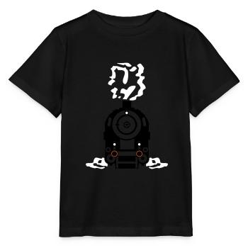 Dampflok Rauch Dampf Qualm - Stanley/Stella Kinder T-Shirt MINI CREATOR  - Schwarz - Vorne - Mikhail (115cm)
