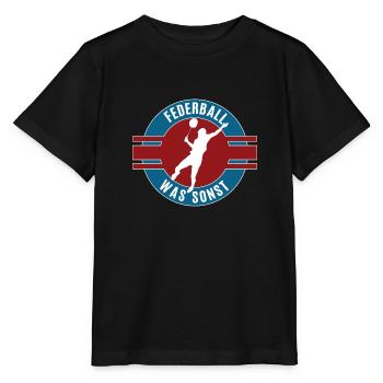 Federball Was Sonst Spieler Liebhaber Federballer - Stanley/Stella Kinder T-Shirt MINI CREATOR  - Schwarz - Vorne - Mikhail (115cm)