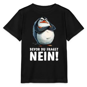 pingouin oiseau poussin avant de demander non - T-shirt bio MINI CREATOR Stanley/Stella Enfant - noir - Devant - Mikhail (115cm)