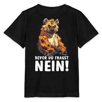 Hyena Wild Africa Wilderness Before You Ask No - Stanley/Stella MINI CREATOR Kids’ T-Shirt - black - Front - Mikhail (115cm)