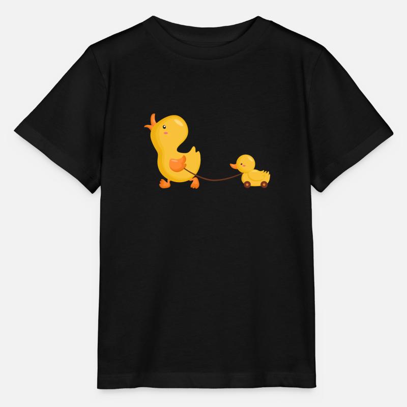 Canard poussin canard jouet bébé - T-shirt bio MINI CREATOR Stanley/Stella Enfant - noir