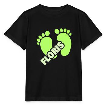 Fußabdruck Floris - Stanley/Stella Kinder T-Shirt MINI CREATOR  - Schwarz - Vorne - Mikhail (115cm)