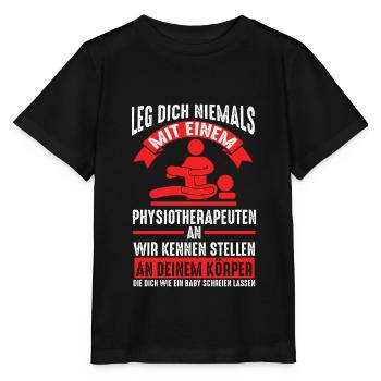 Physiotherapeutin Praxis Physio Geschenk - Stanley/Stella Kinder T-Shirt MINI CREATOR  - Schwarz - Vorne - Mikhail (115cm)