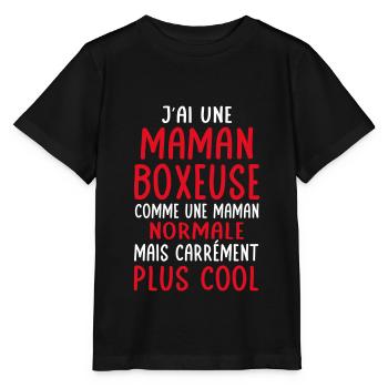 J'ai une maman boxeuse plus cool - T-shirt bio MINI CREATOR Stanley/Stella Enfant - noir - Devant - Mikhail (115cm)