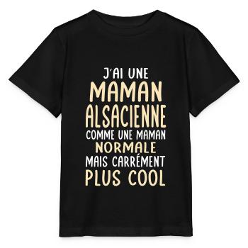 J'ai une maman Alsacienne plus cool - T-shirt bio MINI CREATOR Stanley/Stella Enfant - noir - Devant - Mikhail (115cm)
