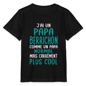 J'ai un papa Berrichon plus cool - T-shirt bio MINI CREATOR Stanley/Stella Enfant - noir - Devant - Mikhail (115cm)