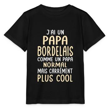 J'ai un papa Bordelais plus cool - T-shirt bio MINI CREATOR Stanley/Stella Enfant - noir - Devant - Mikhail (115cm)