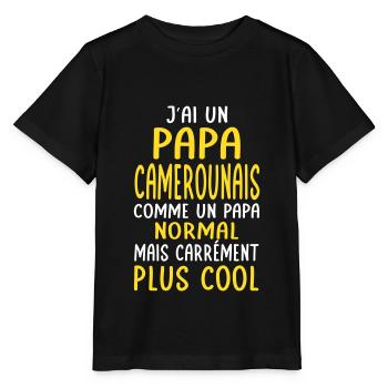 J'ai un papa Camerounais plus cool - T-shirt bio MINI CREATOR Stanley/Stella Enfant - noir - Devant - Mikhail (115cm)