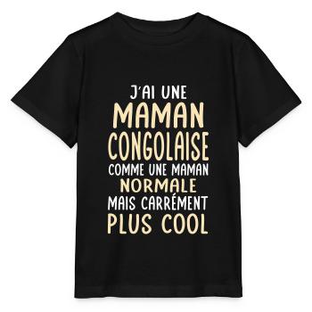 J'ai une maman Congolaise plus cool - T-shirt bio MINI CREATOR Stanley/Stella Enfant - noir - Devant - Mikhail (115cm)