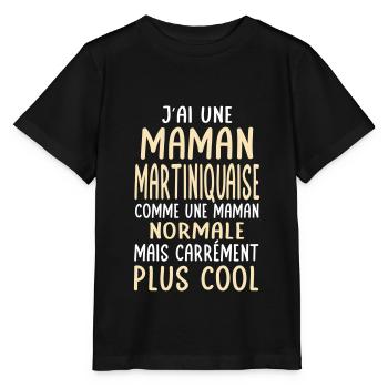 J'ai une maman Martiniquaise plus cool - T-shirt bio MINI CREATOR Stanley/Stella Enfant - noir - Devant - Mikhail (115cm)