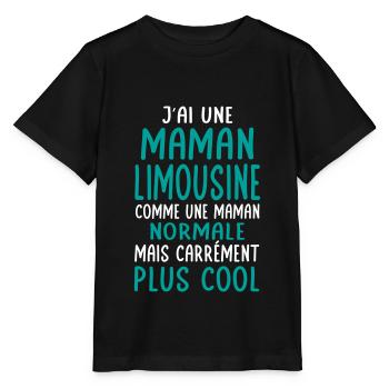 J'ai une maman Limousine plus cool - T-shirt bio MINI CREATOR Stanley/Stella Enfant - noir - Devant - Mikhail (115cm)