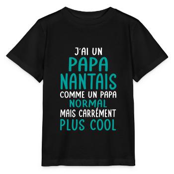 J'ai un papa Nantais plus cool - T-shirt bio MINI CREATOR Stanley/Stella Enfant - noir - Devant - Mikhail (115cm)
