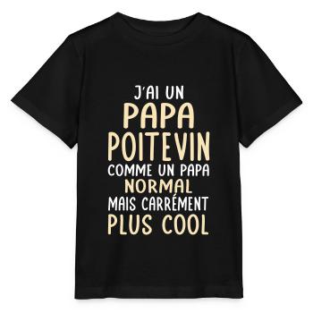 J'ai un papa Poitevin plus cool - T-shirt bio MINI CREATOR Stanley/Stella Enfant - noir - Devant - Mikhail (115cm)