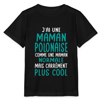 J'ai une maman Polonaise plus cool - T-shirt bio MINI CREATOR Stanley/Stella Enfant - noir - Devant - Mikhail (115cm)