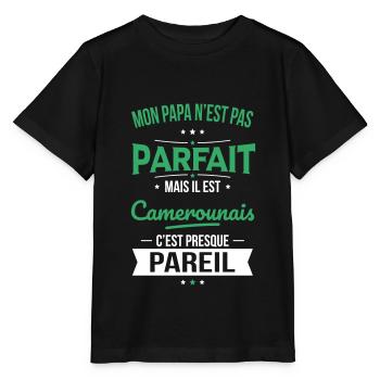 Mon papa n'est pas parfait - Camerounais - T-shirt bio MINI CREATOR Stanley/Stella Enfant - noir - Devant - Mikhail (115cm)