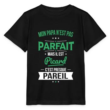 Mon papa n'est pas parfait - Picard - T-shirt bio MINI CREATOR Stanley/Stella Enfant - noir - Devant - Mikhail (115cm)