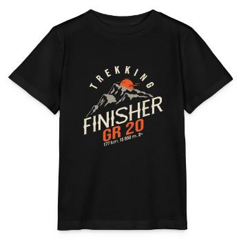 GR 20 Korsische Wanderung GR 20 Trek - Stanley/Stella Kinder T-Shirt MINI CREATOR  - Schwarz - Vorne - Mikhail (115cm)