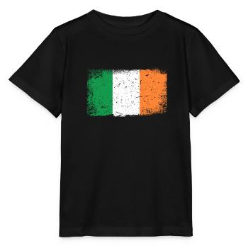 Irland Flagge - Stanley/Stella Kinder T-Shirt MINI CREATOR  - Schwarz - Vorne - Mikhail (115cm)
