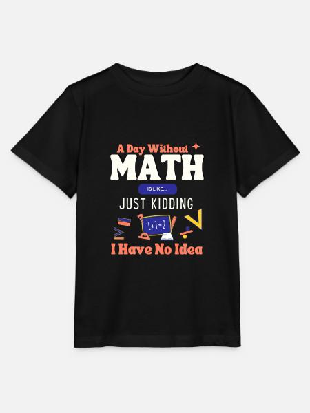 Ein Tag ohne Mathe ist wie... Mathematiker-Sprichwort - Stanley/Stella Kinder T-Shirt MINI CREATOR - Schwarz