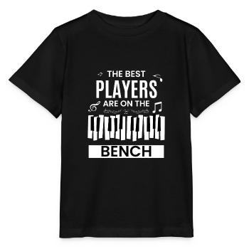 Die besten Spieler sitzen auf der Bank Cooler Pianist - Stanley/Stella Kinder T-Shirt MINI CREATOR  - Schwarz - Vorne - Mikhail (115cm)