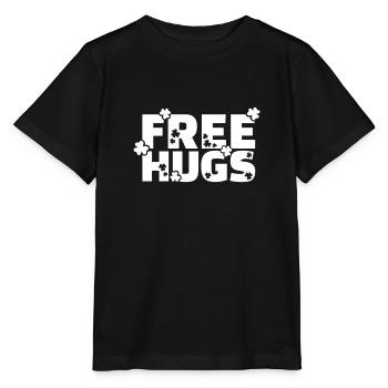 Free Hugs - Stanley/Stella Kinder T-Shirt MINI CREATOR  - Schwarz - Vorne - Mikhail (115cm)