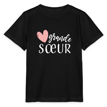 Big sister sisters girls french - Stanley/Stella MINI CREATOR Kids’ T-Shirt - black - Front - Mikhail (115cm)