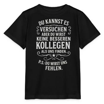 Kollegen Abschied Kollege Jobwechsel - Stanley/Stella Kinder T-Shirt MINI CREATOR  - Schwarz - Vorne - Mikhail (115cm)