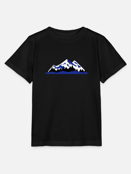 Berge, Winter, Alpen, Lanschaft - Stanley/Stella Kinder T-Shirt MINI CREATOR  - Schwarz