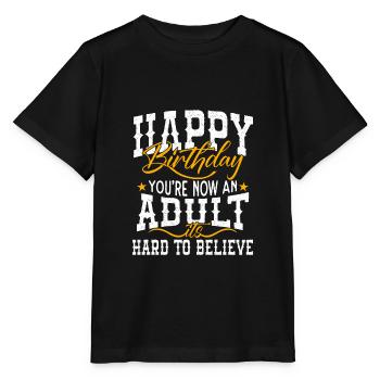 18th birthday - Stanley/Stella MINI CREATOR Kids’ T-Shirt - black - Front - Mikhail (115cm)