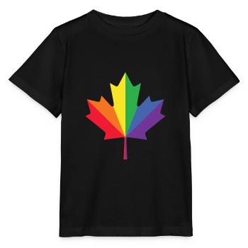 Feuille d'érable du Canada LGBT - T-shirt bio MINI CREATOR Stanley/Stella Enfant - noir - Devant - Mikhail (115cm)
