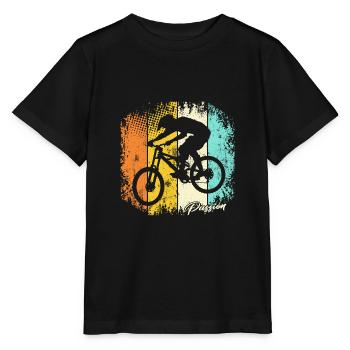 Fahrrad MTB Mountainbiker Downhill Mountain Bike - Stanley/Stella Kinder T-Shirt MINI CREATOR  - Schwarz - Vorne - Mikhail (115cm)
