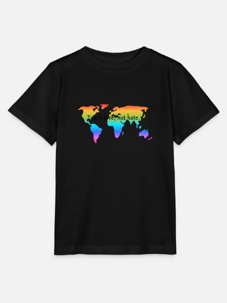 Teach love, not hate. Love is love. - Stanley/Stella Kinder T-Shirt MINI CREATOR - Schwarz