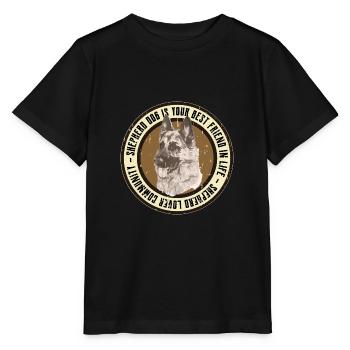 berger allemand - T-shirt bio MINI CREATOR Stanley/Stella Enfant - noir - Devant - Mikhail (115cm)