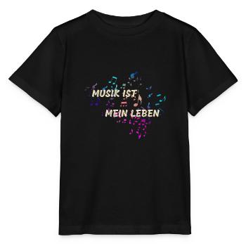 Musik ist mein Leben - Stanley/Stella Kinder T-Shirt MINI CREATOR  - Schwarz - Vorne - Mikhail (115cm)