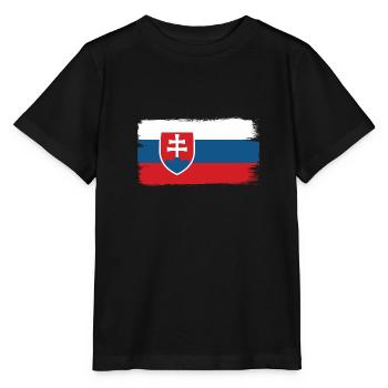 Slowakei Flagge Vintage Slowakische Fahne Heimat - Stanley/Stella Kinder T-Shirt MINI CREATOR  - Schwarz - Vorne - Mikhail (115cm)