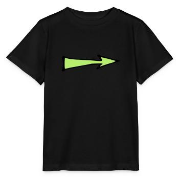 Flèche verte - T-shirt bio MINI CREATOR Stanley/Stella Enfant - noir - Devant - Mikhail (115cm)