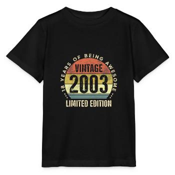 18 Jahre alte Geschenke Vintage 2003 Limited Edition 18 t - Stanley/Stella Kinder T-Shirt MINI CREATOR  - Schwarz - Vorne - Mikhail (115cm)