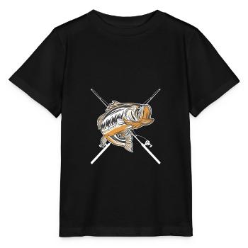 Pêcher - Petri Heil Pêcher - T-shirt bio MINI CREATOR Stanley/Stella Enfant - noir - Devant - Mikhail (115cm)