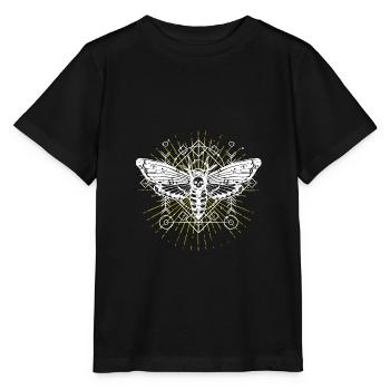 Motte Motten Moth Mondphasen Gothic Geschenkidee - Stanley/Stella Kinder T-Shirt MINI CREATOR  - Schwarz - Vorne - Mikhail (115cm)