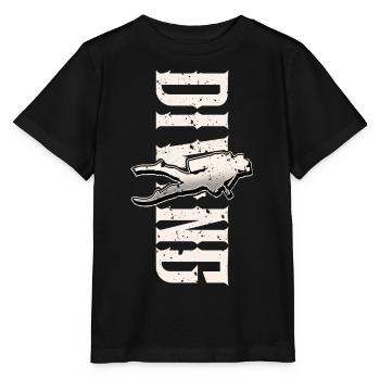 Taucher Tauchen - Stanley/Stella Kinder T-Shirt MINI CREATOR  - Schwarz - Vorne - Mikhail (115cm)