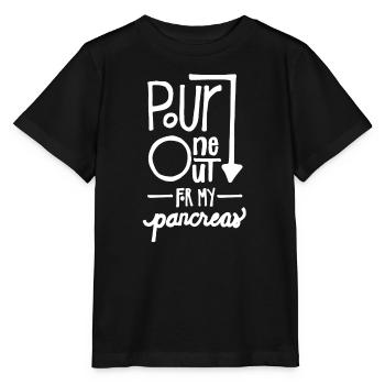 Diabetes Pour One Out For My Pancreas - Stanley/Stella MINI CREATOR Kids’ T-Shirt - black - Front - Mikhail (115cm)